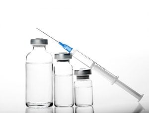 Glass Medicine Vials and botox hualuronic collagen and flu syringe